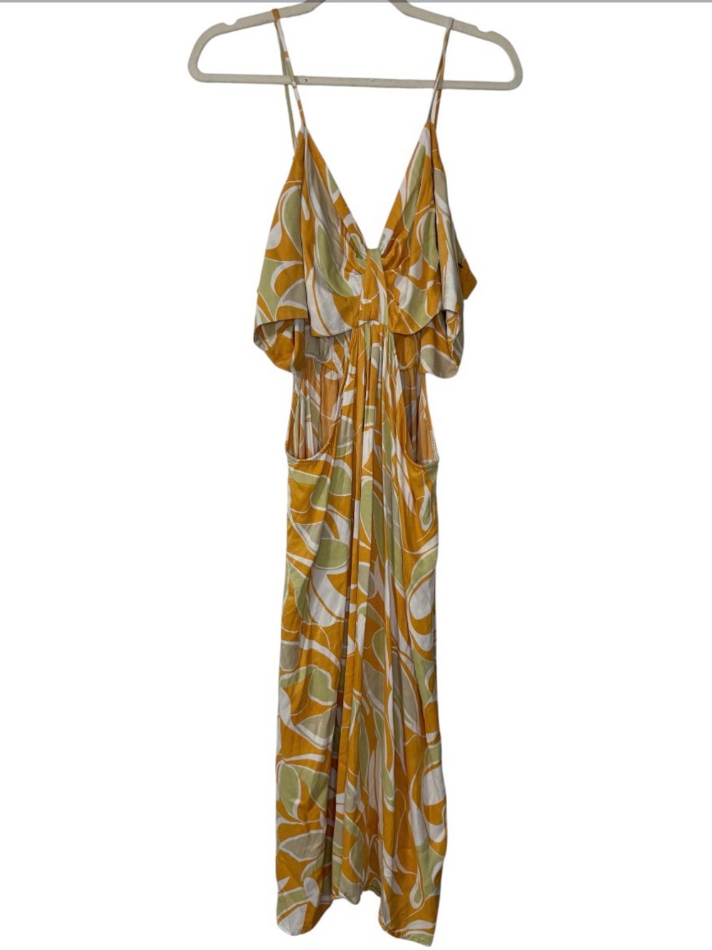 Anthropologie Cutout Printed Slip Midi Dress Size 2X - Picture 3 of 8
